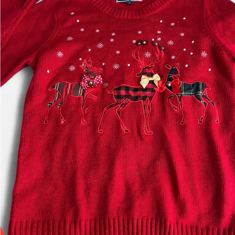 Scott Red Sweater with Snowflake Design